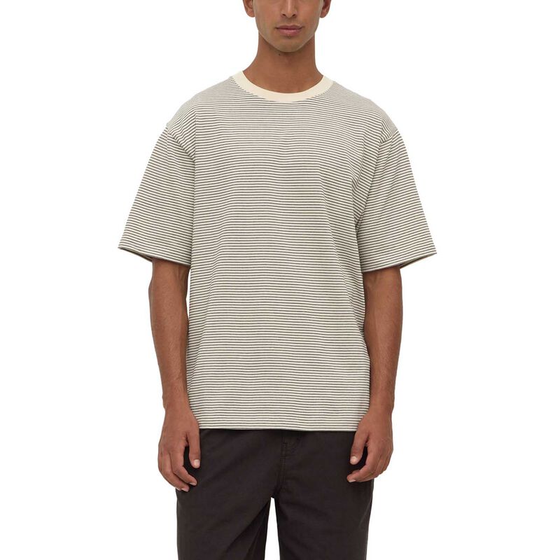 Assembly Label Malone Stripe Short Sleeve Tee Black/Cream image number 0